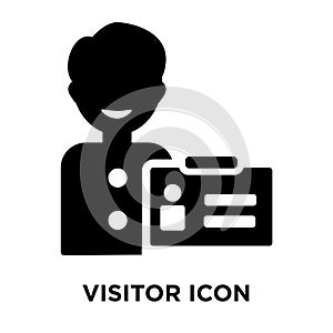 Visitor iconÃÂ  vector isolated on white background, logo concept photo